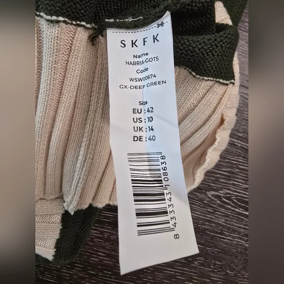 SKFK Harria Sweater, Deep Green Size 10 - Picture 8 of 8